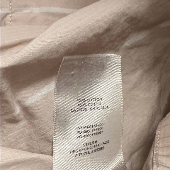 Wilfred Free Light Beige striped relaxed boyfriend Long Sleeve Shirt - Picture 9 of 9